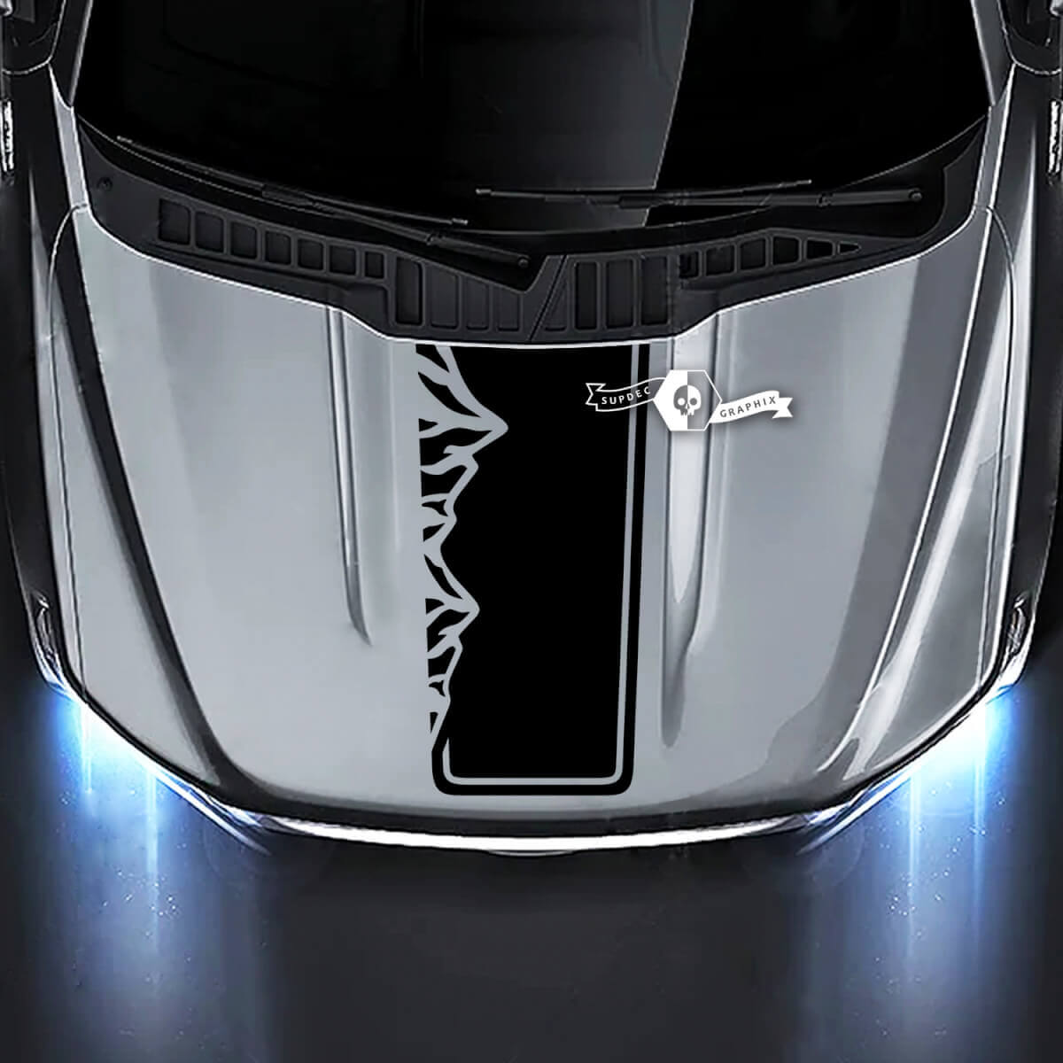 Ford F-150 XL XLT STX LARIAT Garniture de capot Montagnes Autocollants graphiques Autocollants
