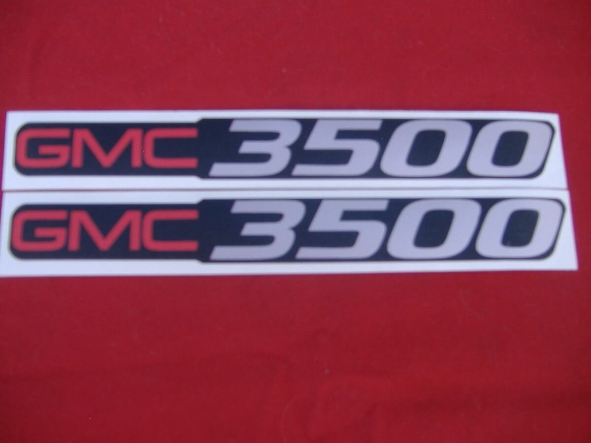 2 AUTOCOLLANTS GMC 3500 GMC 3500 SIERRA TAILLE BADGE AUTOCOLLANTS AUTOCOLLANTS