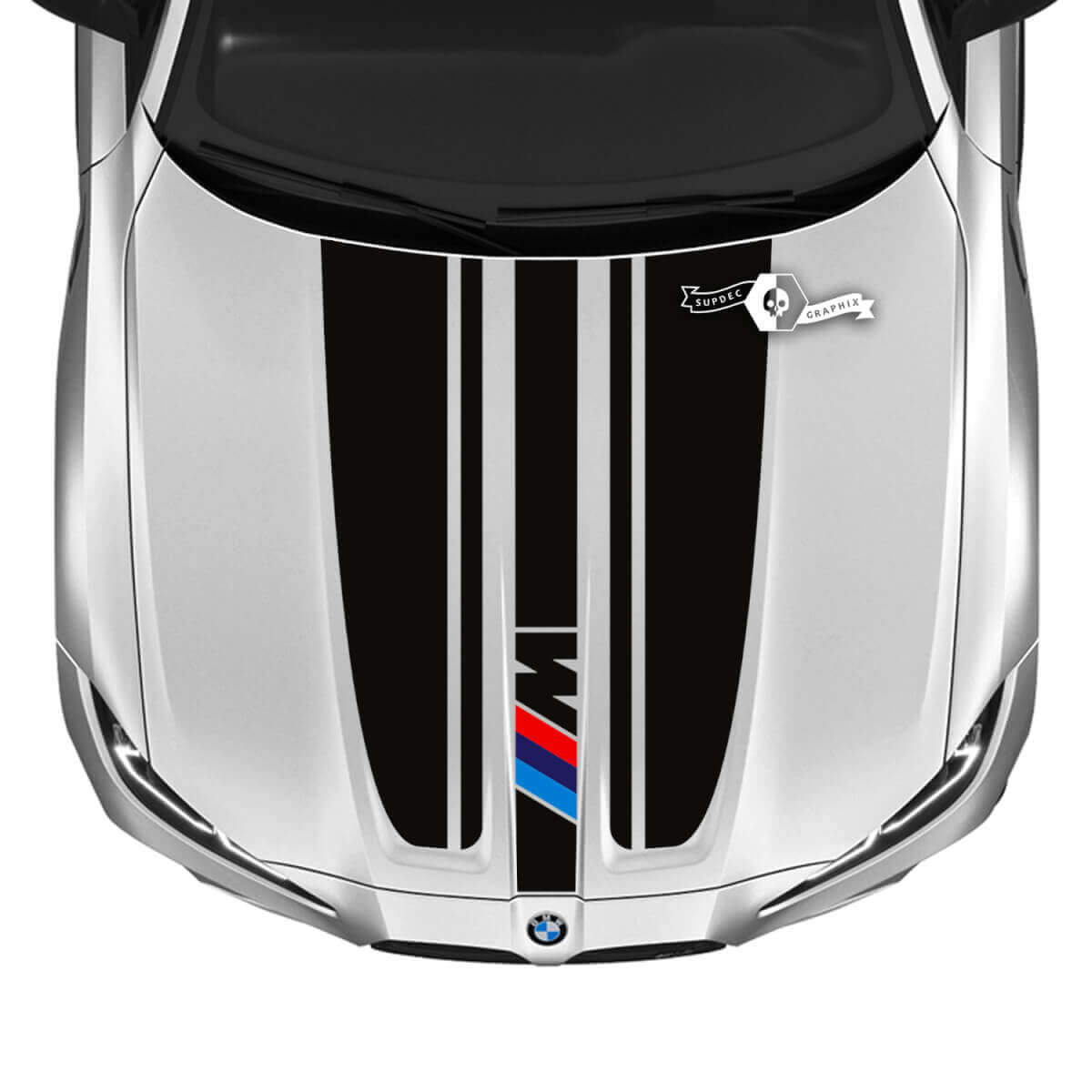 2021+ BMW M4 M3 G80 G82 G83 M Performance Hood M Couleur Logo Vinyle Autocollant
