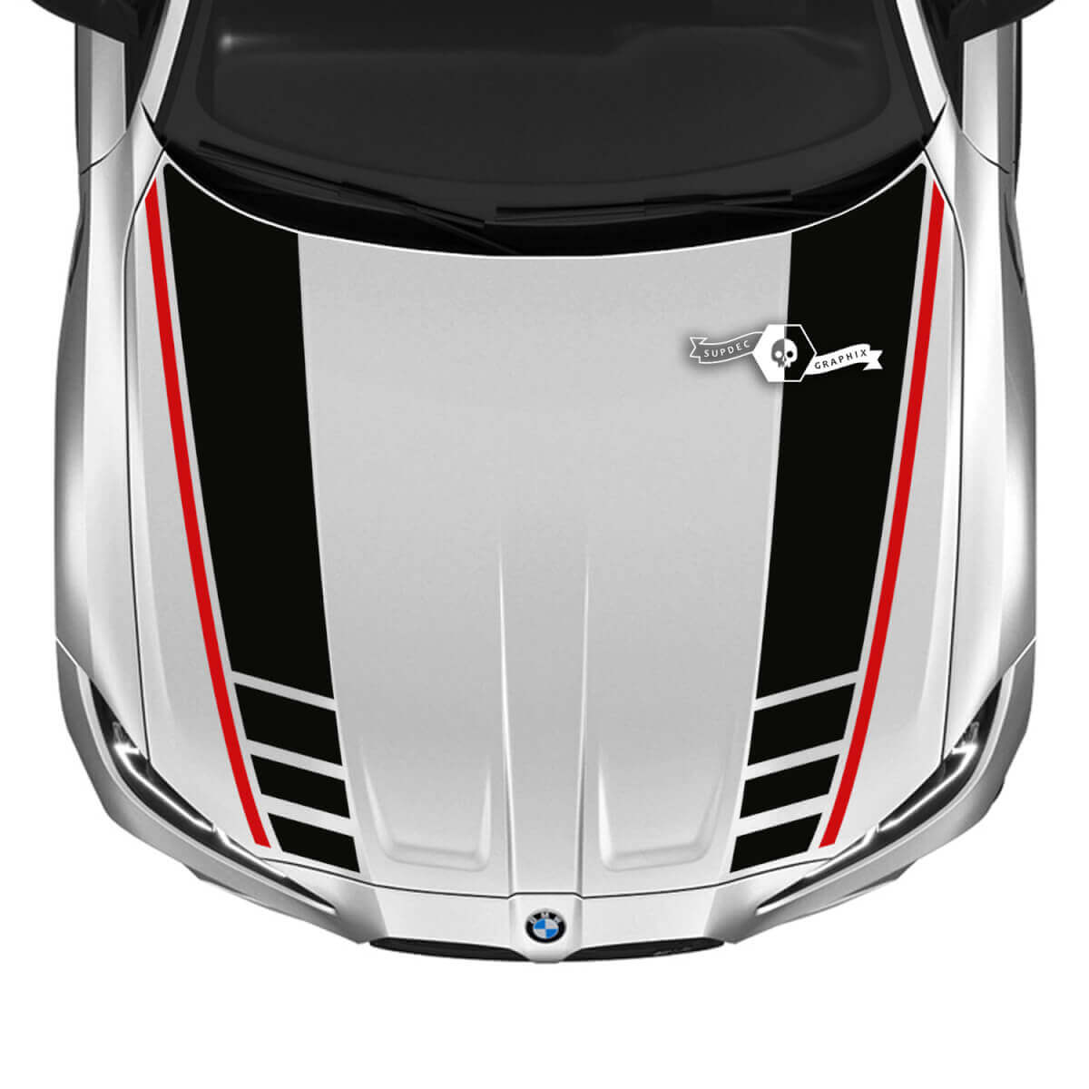 2021+ BMW M4 M3 G80 G82 G83 M Performance Hood M Logo Vinyl Decal Sticker 2 couleurs
