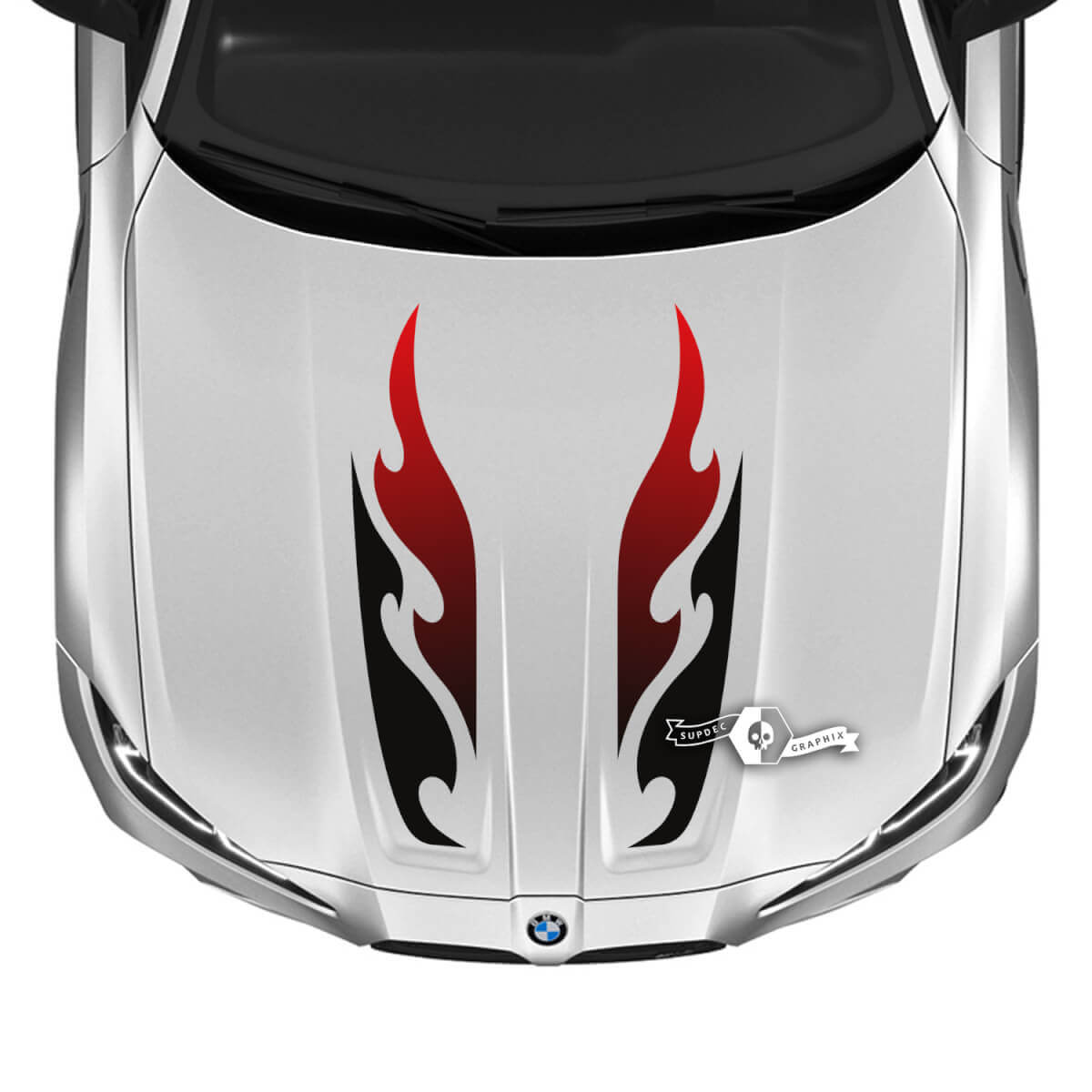 2021+ BMW M4 M3 G80 G82 G83 M Performance Hood M Dégradé Vinyle Autocollant 2 Couleurs
