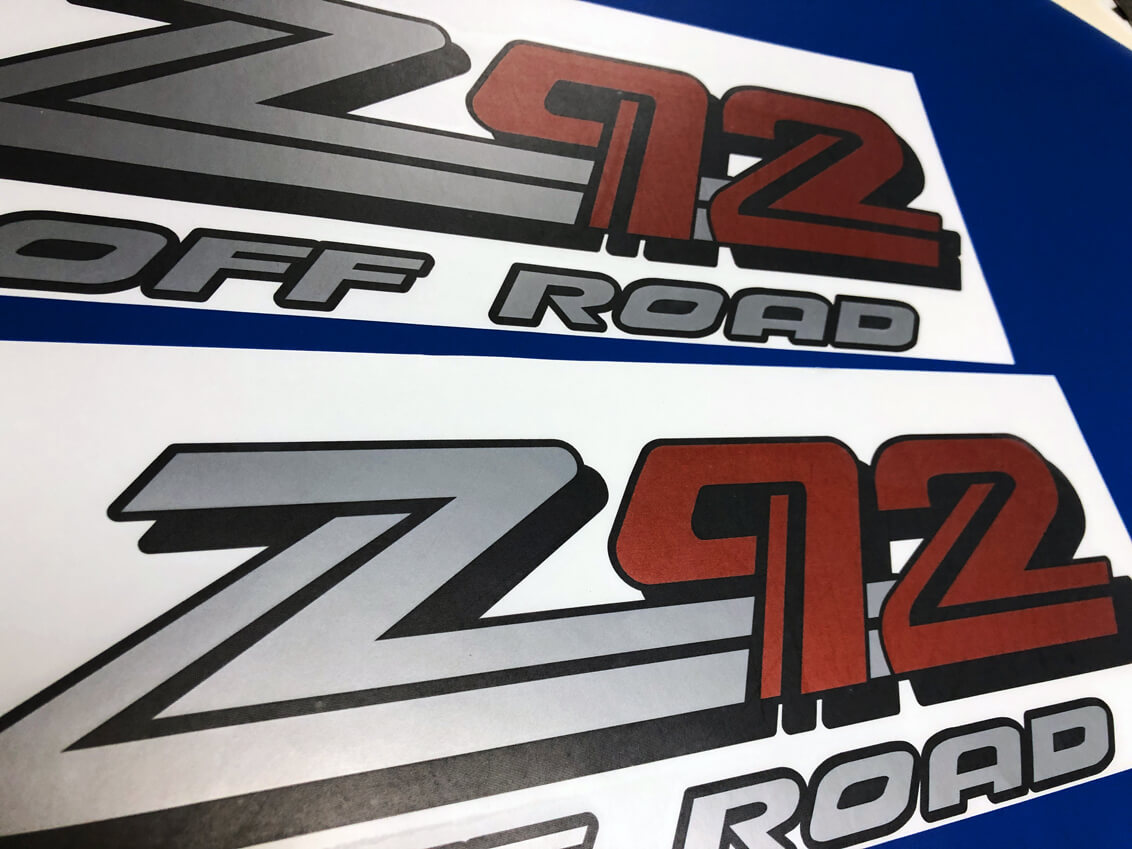 Set d’autocollants vinyle tout-terrain Z92 pour GMC Sierra Yukon Canyon