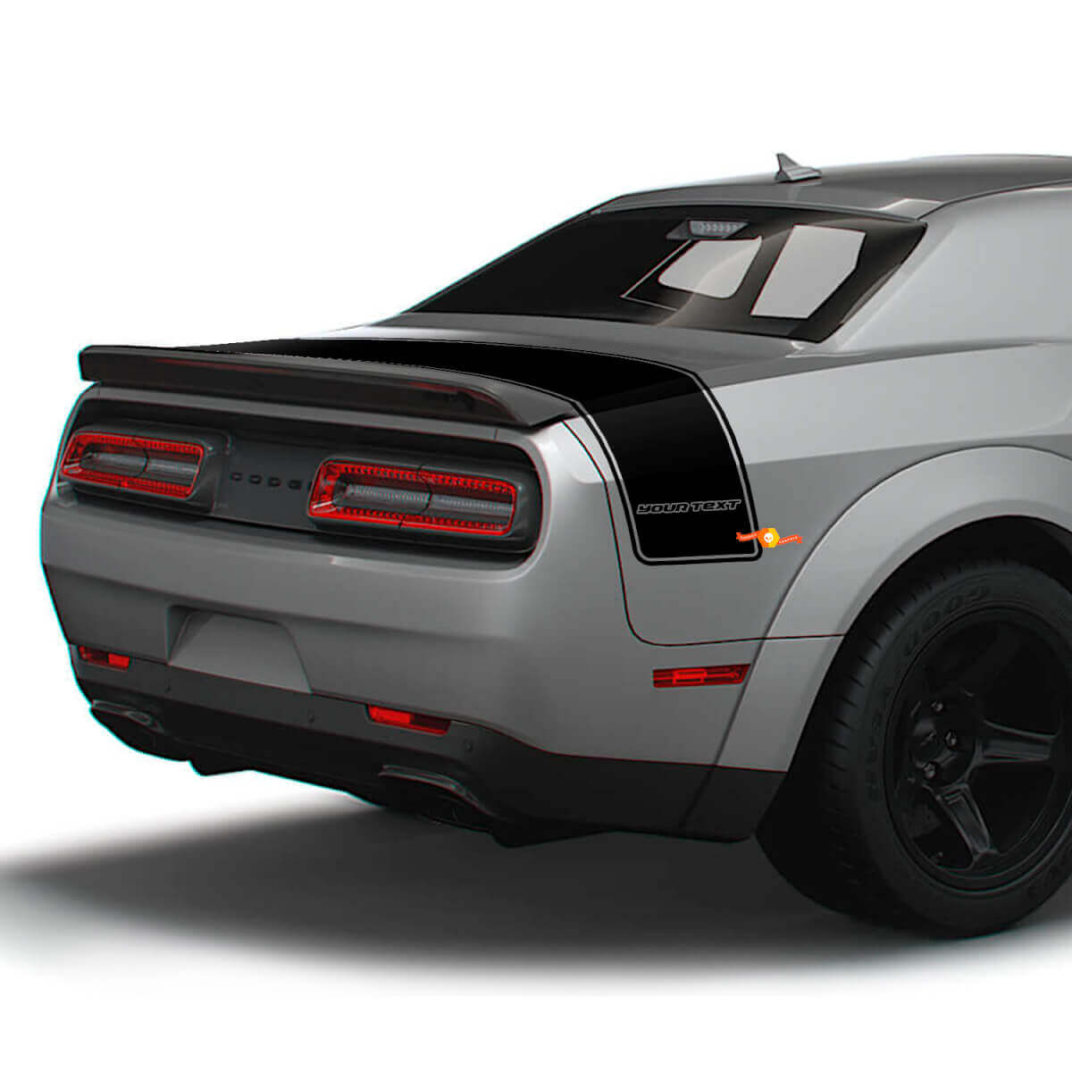 Autocollants vinyle en contour de coffre arrière personnalisés pour Dodge Challenger