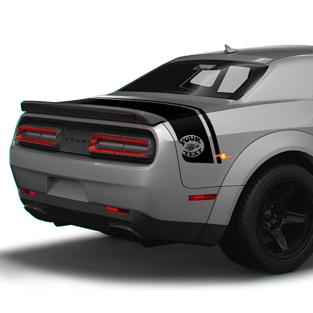 Autocollant Personnalisé en Vinyle avec Rayures Arrière Doubles Super Bee pour Coffre de Dodge Challenger