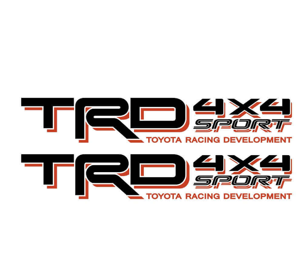 Ensemble d'autocollants en vinyle TRD 4x4 Sport pour panneau latéral de Toyota Tacoma Tundra
