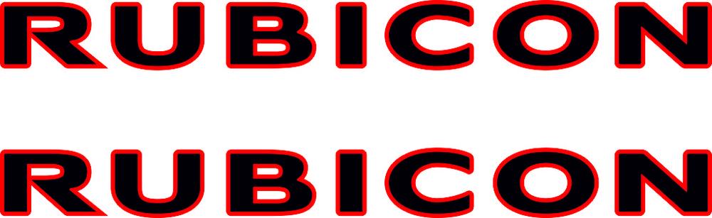 2 Autocollant en vinyle JEEP Rubicon Wrangler CJ TJ YJ JK XJ