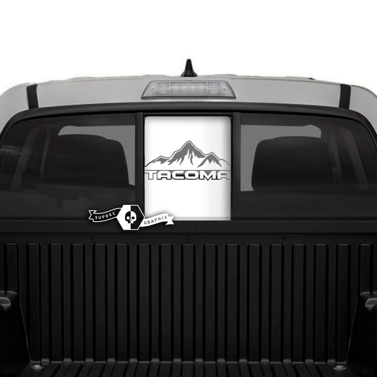 Toyota Tacoma SR5 Pick-up Truck Fenêtre arrière Montagnes Shadow Vinyl Decals Autocollant graphique
