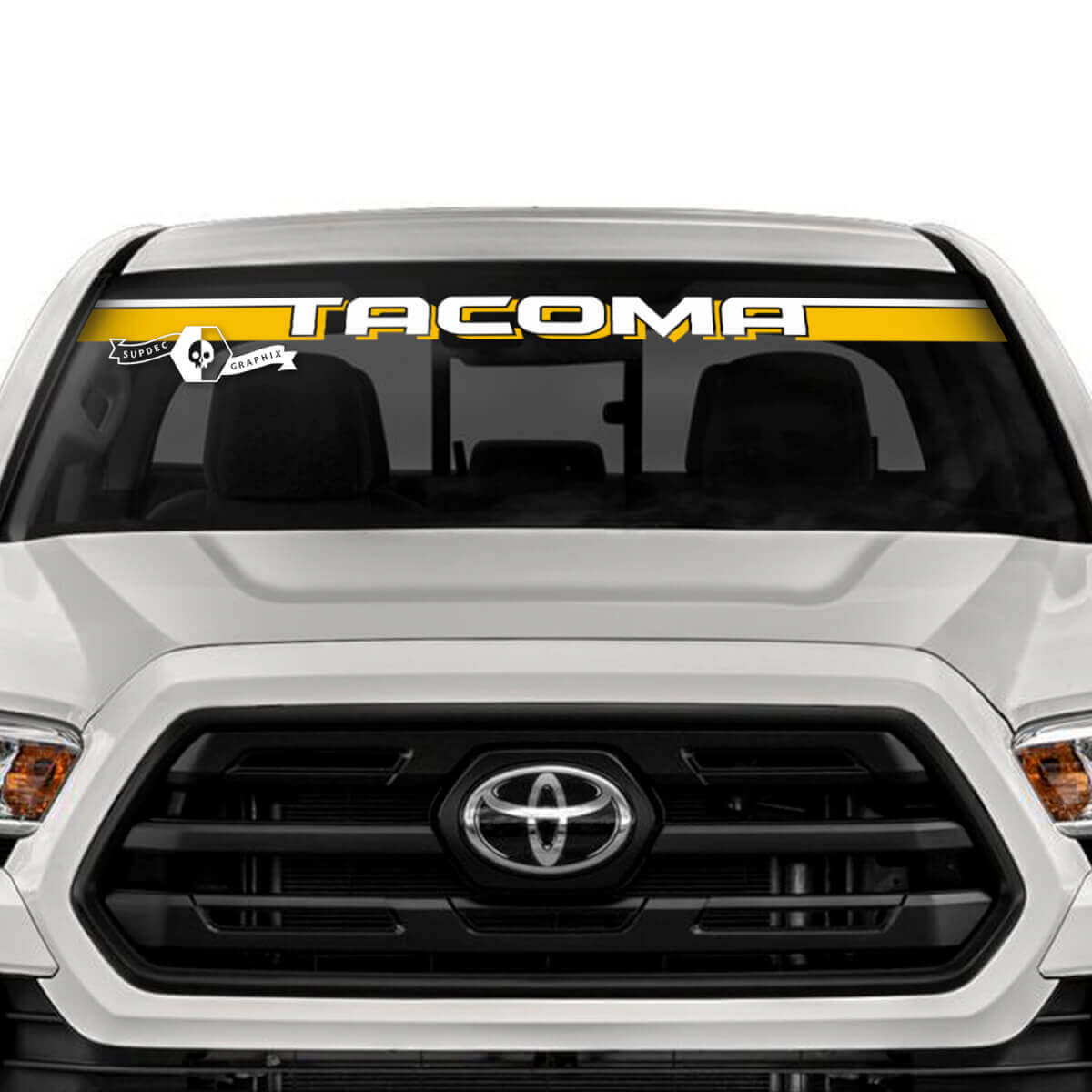 Toyota Tacoma SR5 pare-brise ligne ombre vinyle décalcomanies graphique autocollant 2 couleurs
