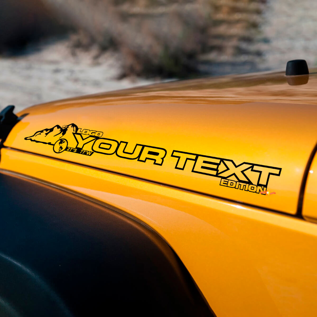 Autocollant en vinyle Travel Style pour capot Jeep Rubicon Wrangler Sahara