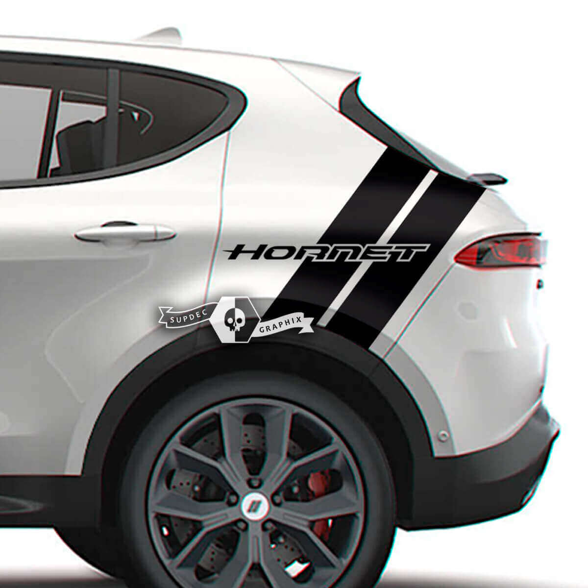 Autocollants Vinyle à Bandes Latérales Arrières Doubles pour Dodge Hornet RT GT