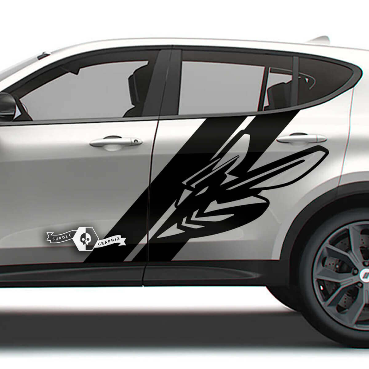 Paire Dodge Hornet Portes Splash Stripe Honeycomb Vinyl Decals Autocollants
