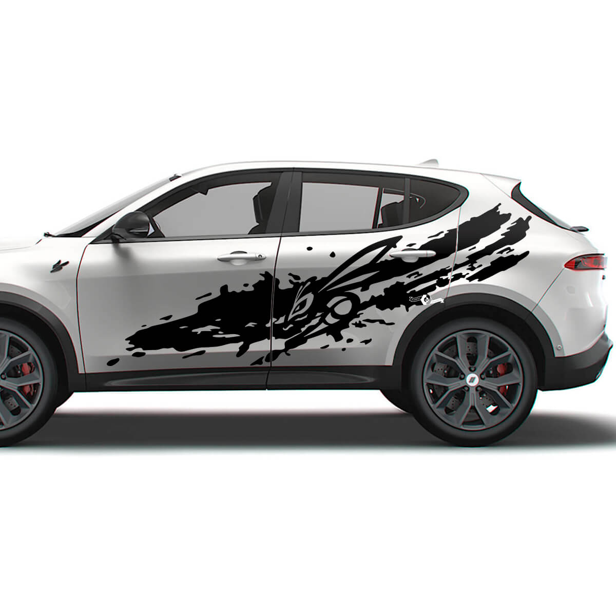 Kit d'autocollants latéraux style éclaboussures de boue avec logo Hornet pour Dodge Hornet