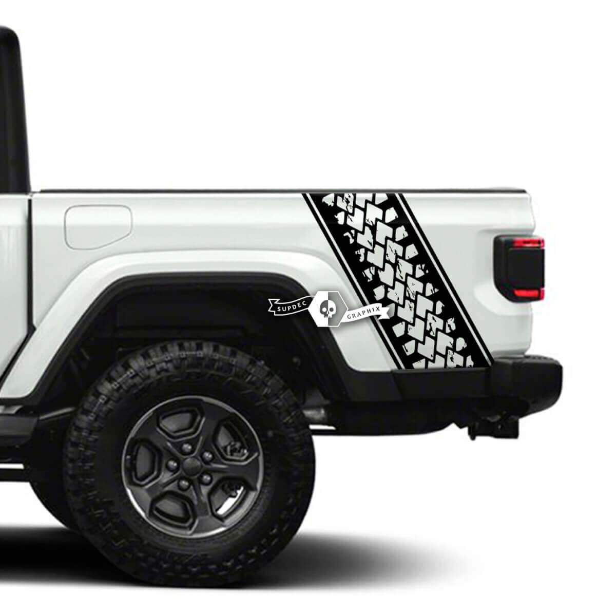Paire Jeep Gladiator Rubicon Lit Côté Fender Pneu Pistes Boue 4x4 Hors Route Racing Stripe Kit Contour
