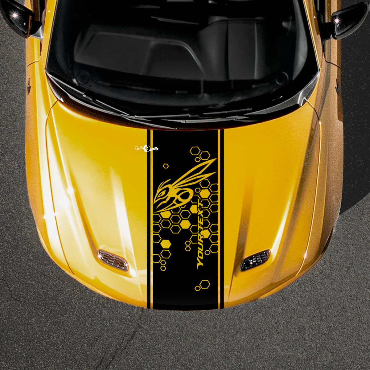 Autocollant en vinyle à bandes « Honeycomb Hornet » pour capot Dodge Hornet