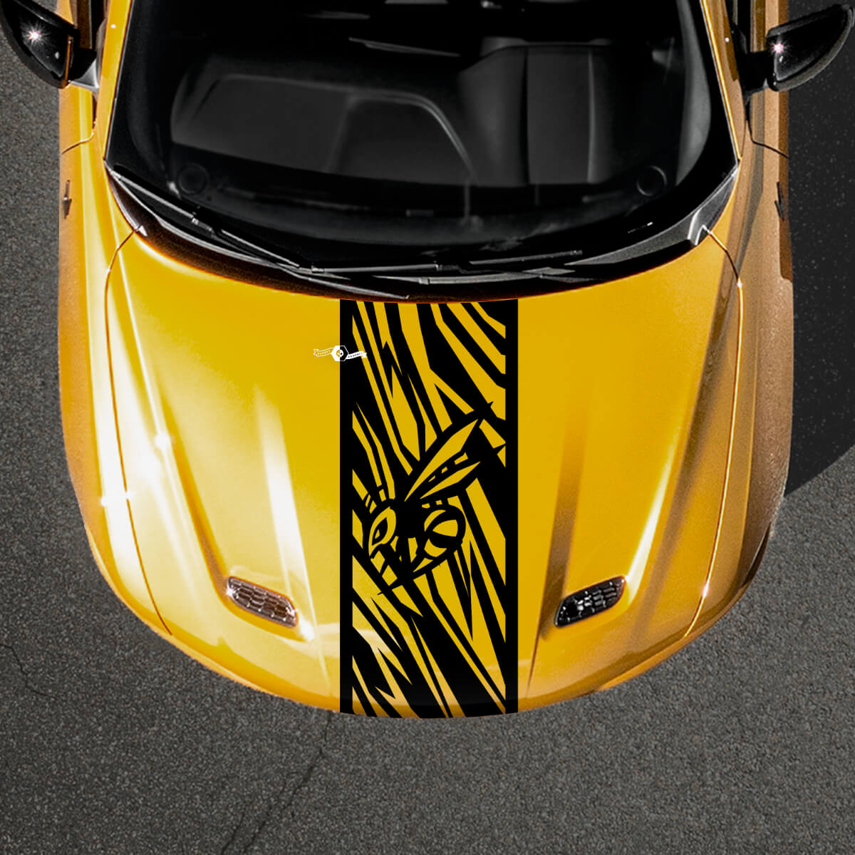Décalque en vinyle bande capot logo Hornet pour Dodge Hornet