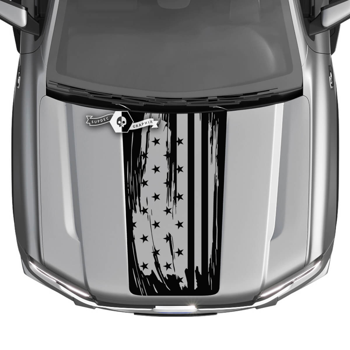 Ford Ranger Hood USA Drapeau Détruit Camion Rayures Graphiques Autocollants Décalcomanies
