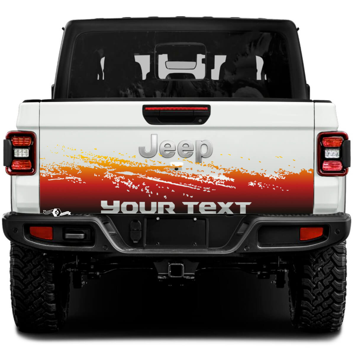 Jeep Gladiator Wrap Mud Autocollants Décalcomanies Graphiques Vinyle Hayon Lit vintage Couleurs Classiques Autocollants Vinyle Décalcomanies Dégradé 3 Couleurs
