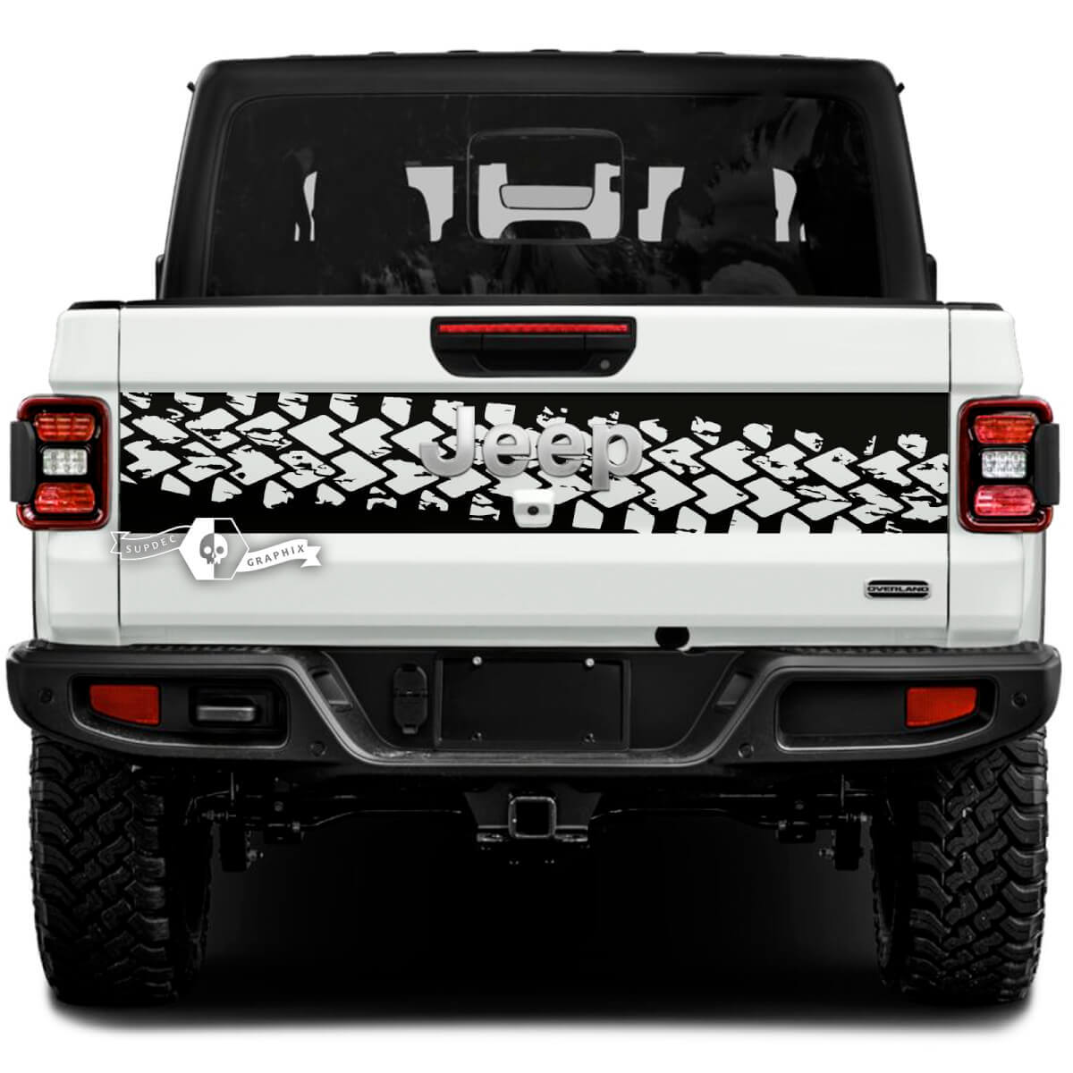 Jeep Gladiator Wrap boue pneu piste autocollants décalcomanies vinyle graphiques hayon lit vinyle autocollants décalcomanies
