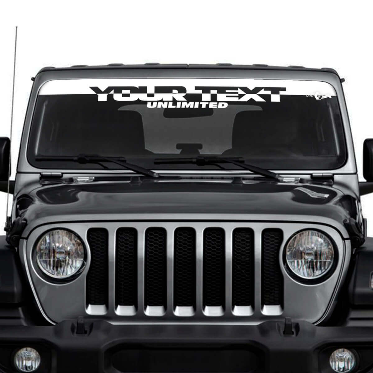 Autocollants vinyles personnalisés pour pare-brise Jeep Wrangler Unlimited