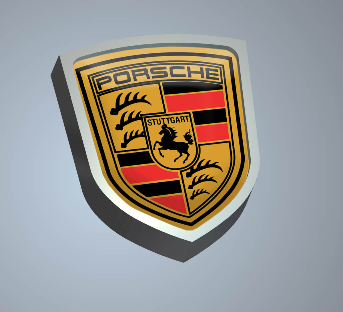Badge en métal et aluminium Porsche, emblème latéral de lit en aluminium adapté à Porsche
