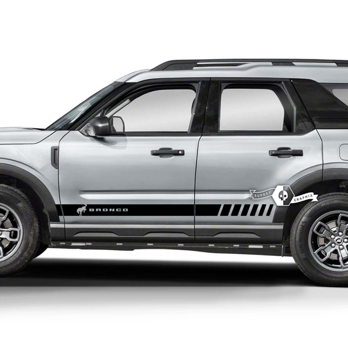 2x Autocollants de décalcomanies de ligne de logo latéral de panneau de bascule de Ford Bronco
