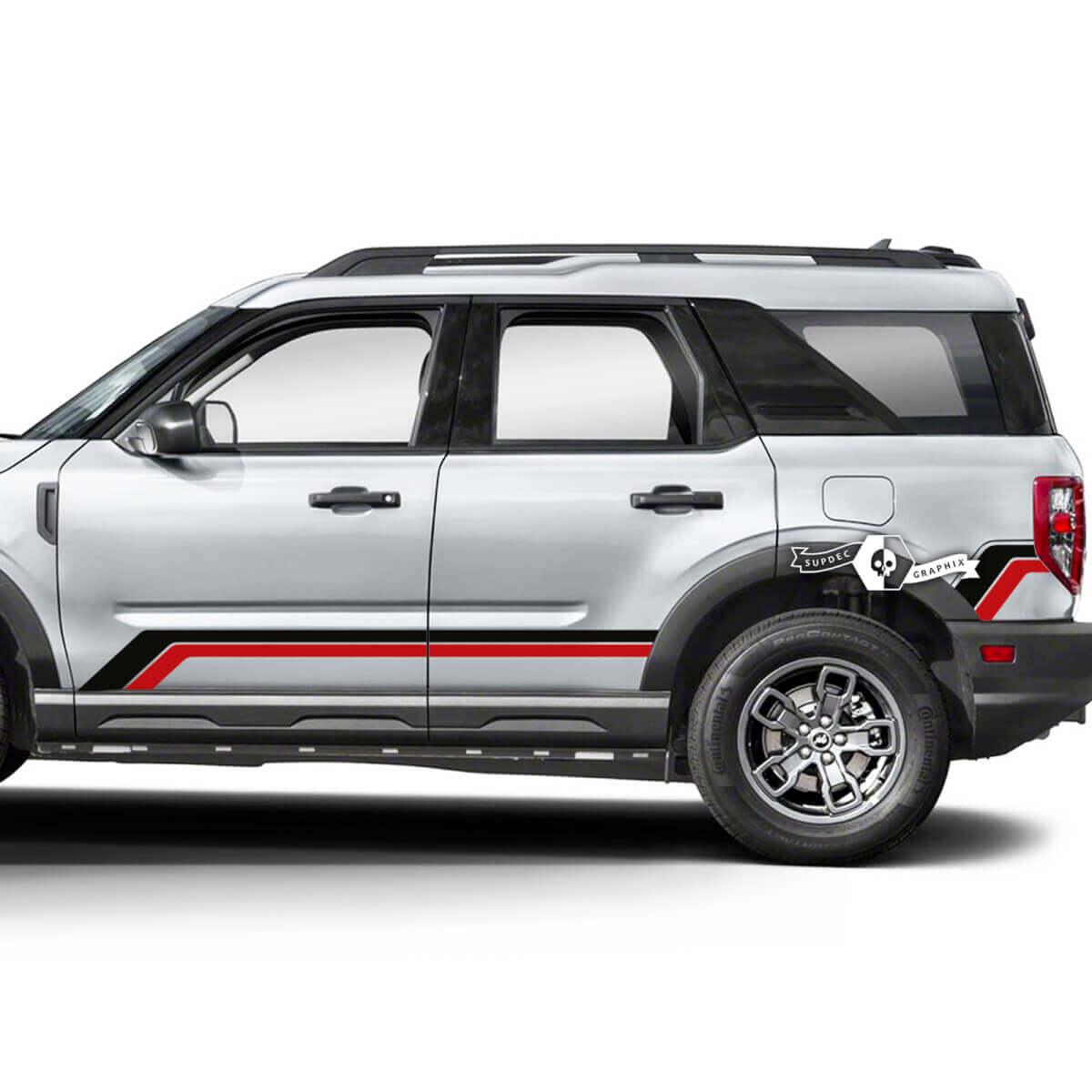 2x Ford Bronco Portes Côté Garde-boue Double Ligne Autocollants Autocollants 2 Couleurs
