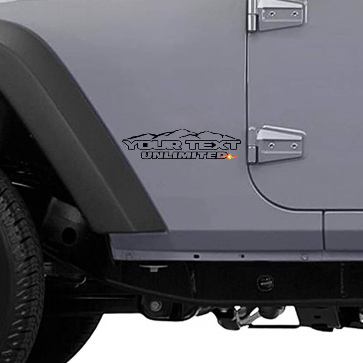 Kit de décalcomanies latérales personnalisées style montagne pour Jeep Wrangler Unlimited