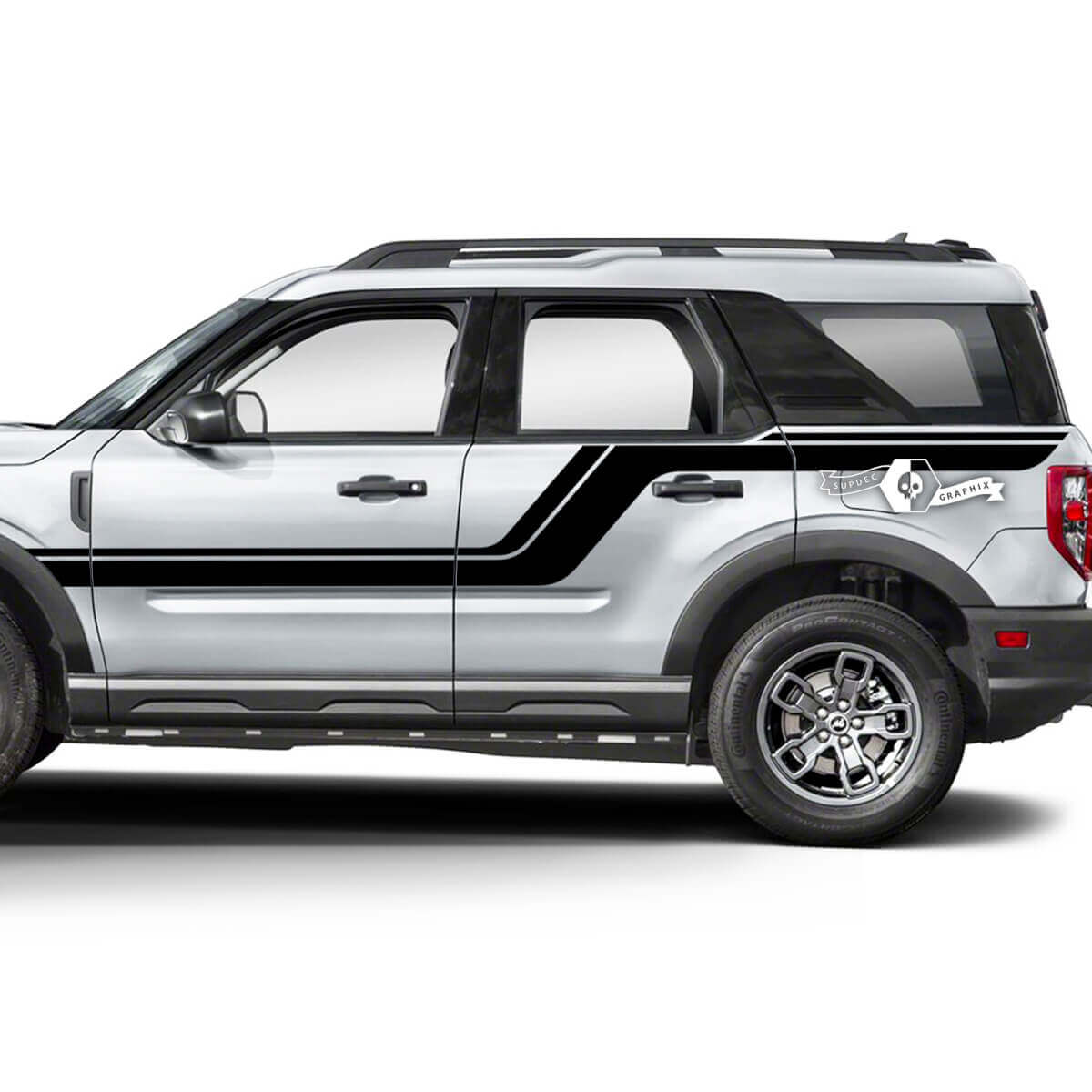 2x Ford Bronco Hood Doors Up Side Hood Fender Line Autocollants Autocollants
