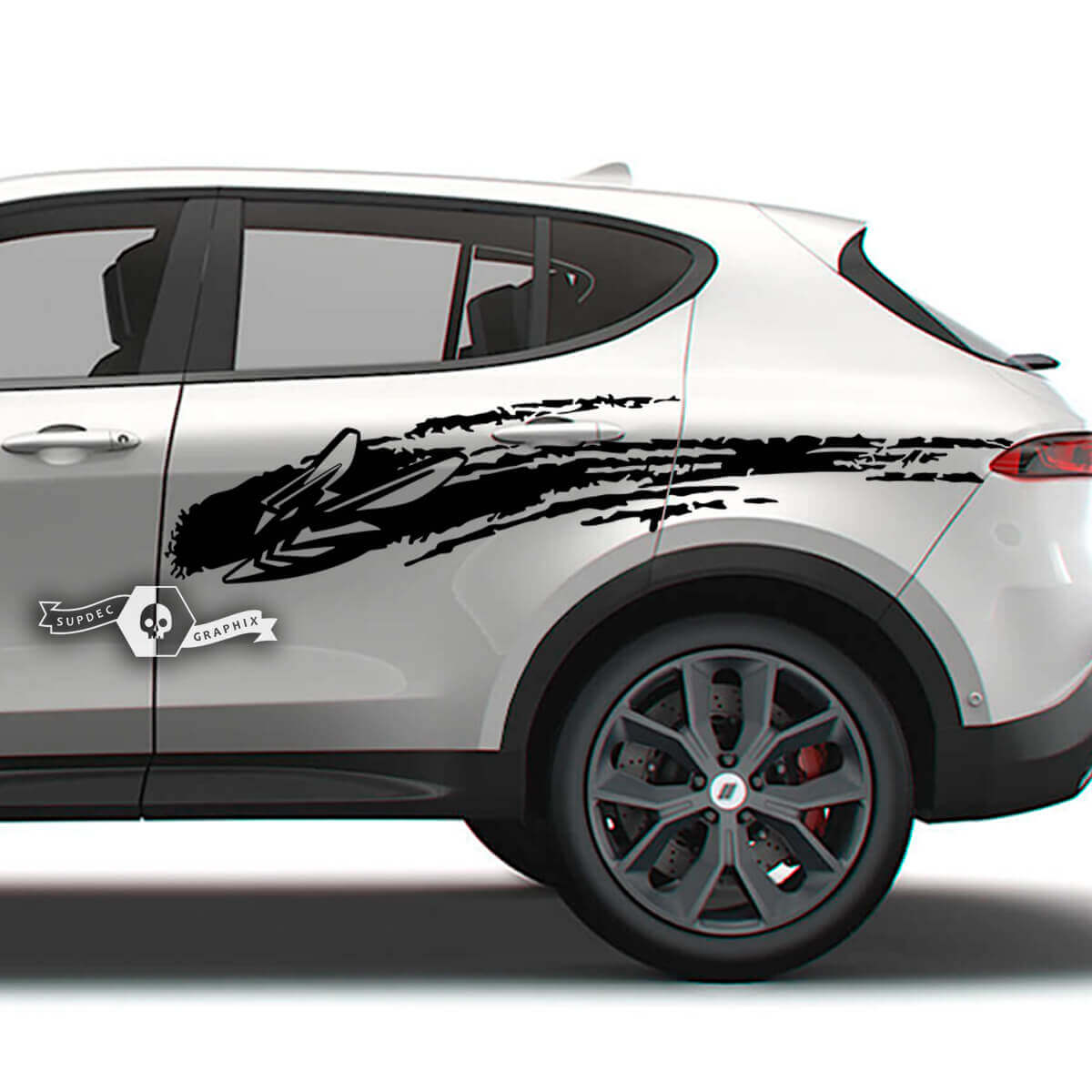 Paire Dodge Hornet Portes Bandes Latérales Splash Wrap Boue Logo Vinyle Autocollants Autocollants
