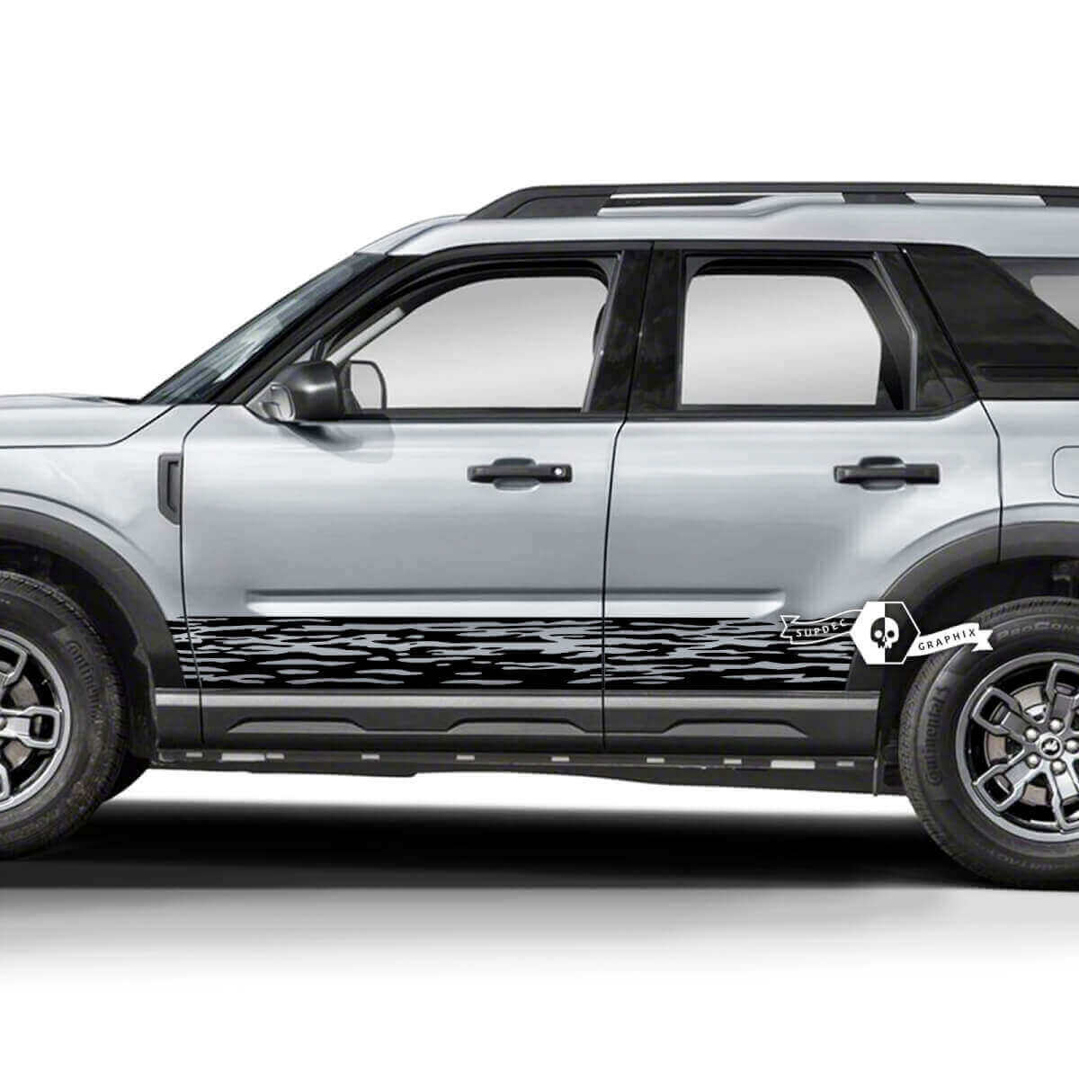Autocollants décalcomanies éclaboussés à peinture dazzles déchirés pour panneaux latéraux de bas de caisse Ford Bronco