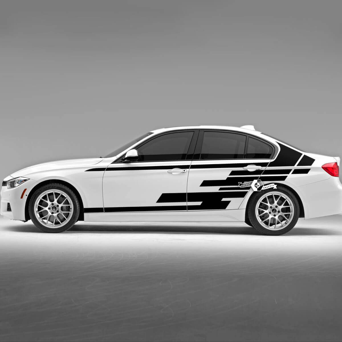 Paire BMW Hood Doors Bandes latérales Rally Motorsport Géométrie Graphique Vinyle Autocollant F30 G20
