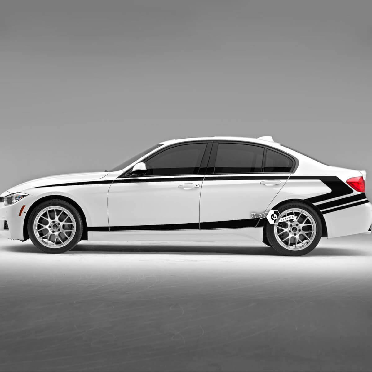 Paire BMW Doors Up Side Stripes Rally Motorsport Trim Vinyl Decal Autocollant F30 G20
