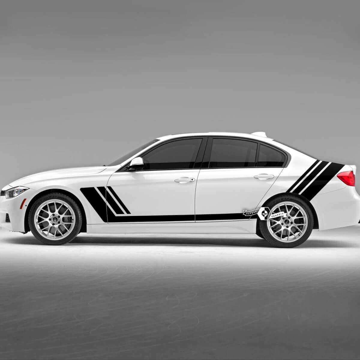 Paire BMW Portes Lignes Bandes Latérales Rallye Motorsport Garniture Vinyle Autocollant F30 G20
