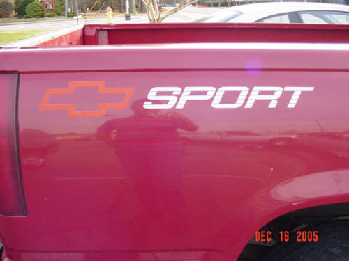 Paire d’autocollants vinyles pour côté de caisse de camion Sport Chevrolet pour voitures Chevy