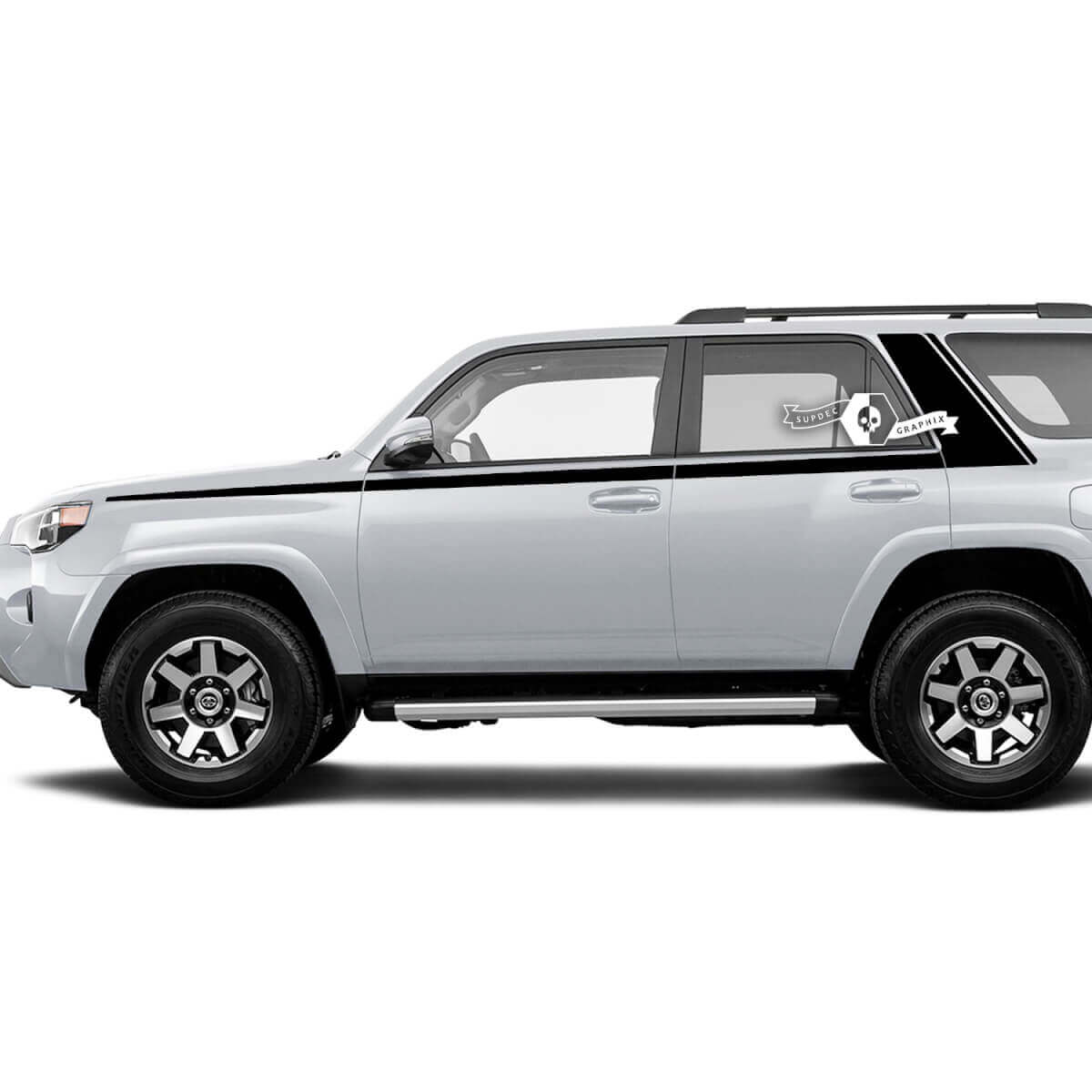Autocollant en vinyle portes latérales à ligne angulaire pour Toyota 4Runner 5e génération