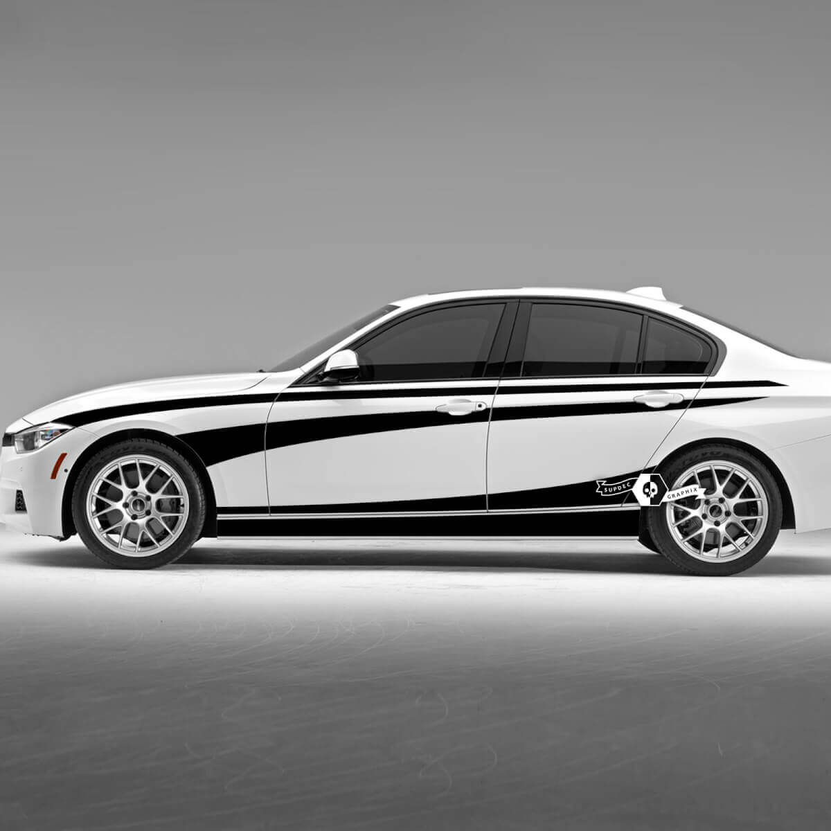 Paire BMW Portes Lignes Bandes Latérales Fender Rally Motorsport Rocker Panneau Vinyle Autocollant F30 G20
