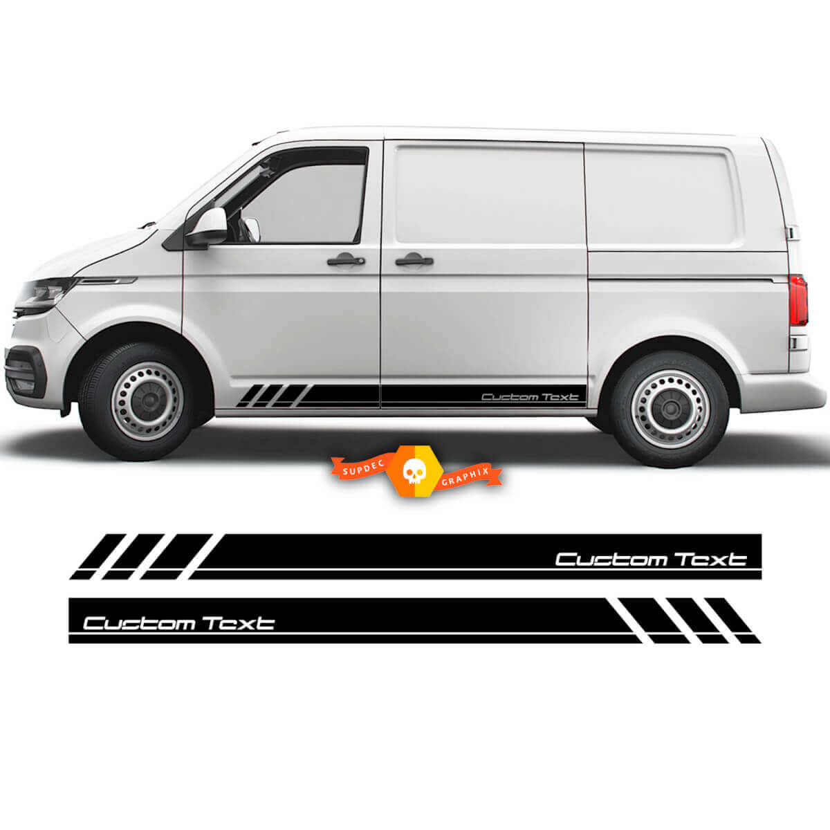 Kit de décalcomanies en vinyle pour bande latérale personnalisée pour Volkswagen Transporter T5-7