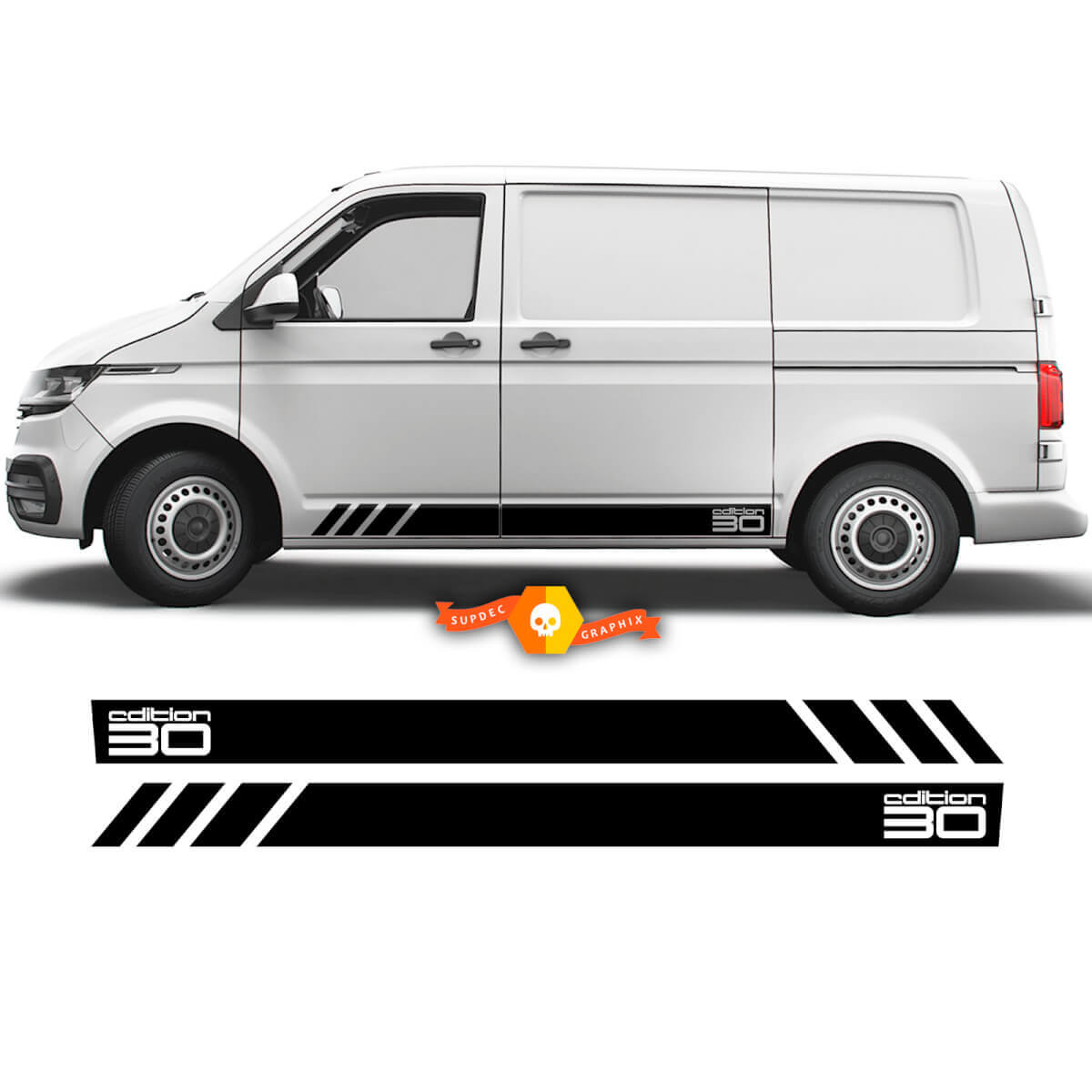 Autocollant vinyle bande latérale Édition 30 pour Volkswagen Transporter Multivan California