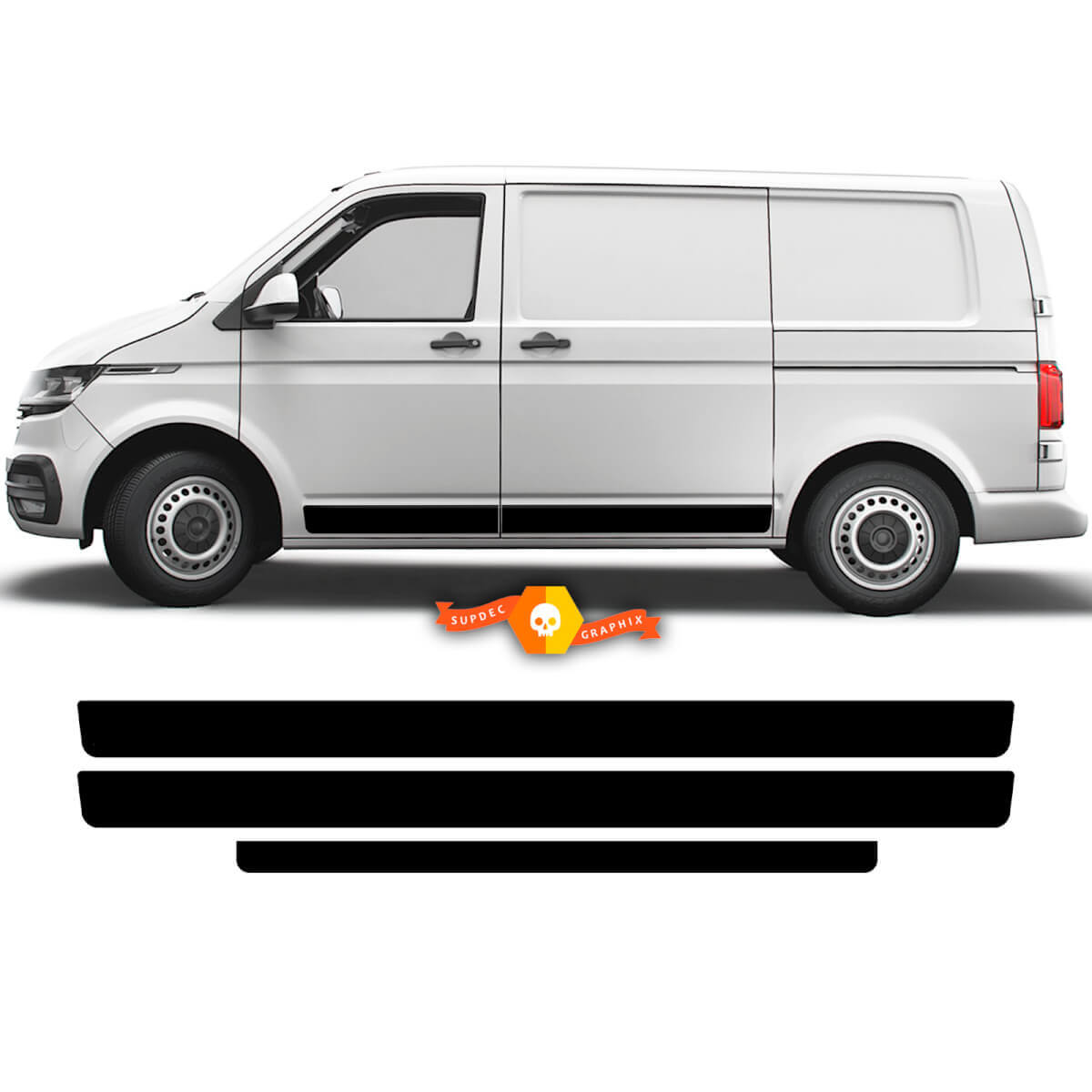 Paire VW Volkswagen Transporter Van Multivan Side Blank Stripes California kit pour T4 T5 T6 Vinyl Decal Sticker
