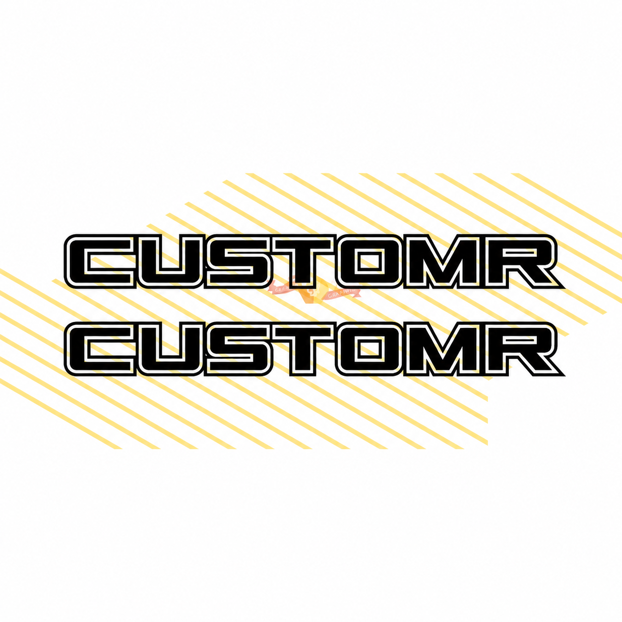 CUSTOMR Double Outline Bed Lettering Pair Côté de benne Autocollant vinyle pour Ford F-250 F-350