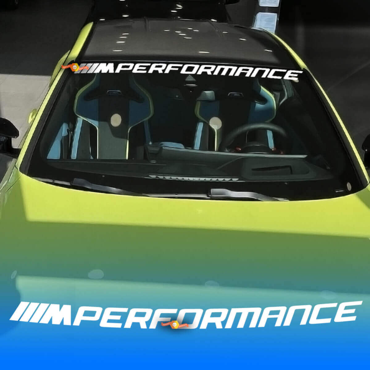 Décalcomanie en vinyle Style M Performance pour pare-brise BMW Série G