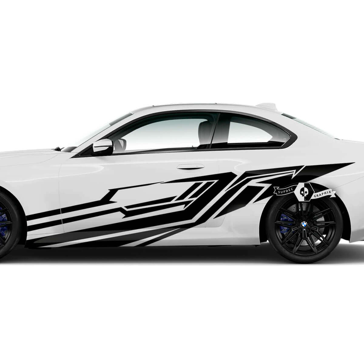 Paire BMW M2 M240 G42 F22 F87 M Performance Wrap Splash Side Fender Portes Vinyle Autocollant Autocollant
