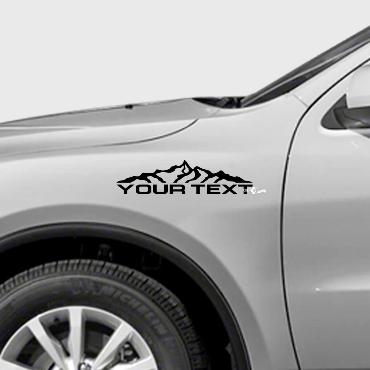 Kit de décalcomanies en vinyle personnalisées de chaîne de montagnes pour ailes de Dodge Durango