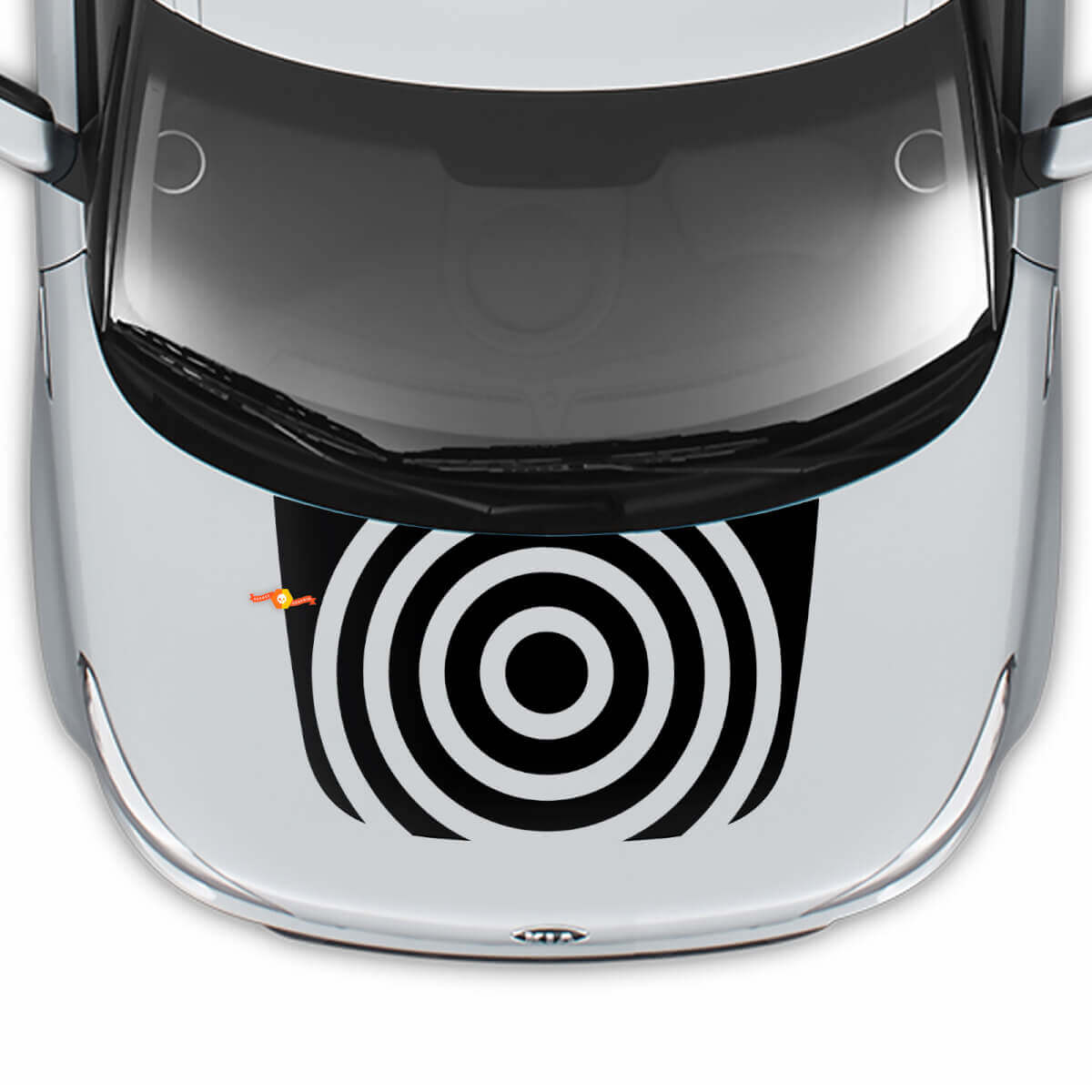 Hood Circle Decal Wrap Vinyl Vinyl Stickers pour Kia Soul
