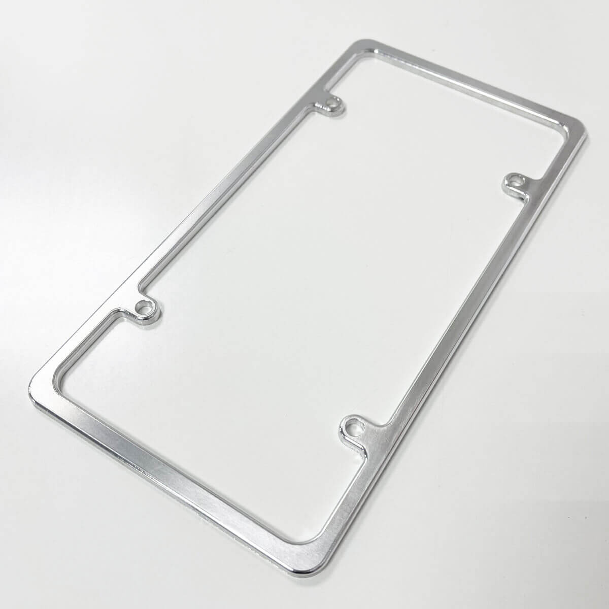 Cadre de plaque d'immatriculation américaine US USA en aluminium de qualité aéronautique CNC Slimline vierge
