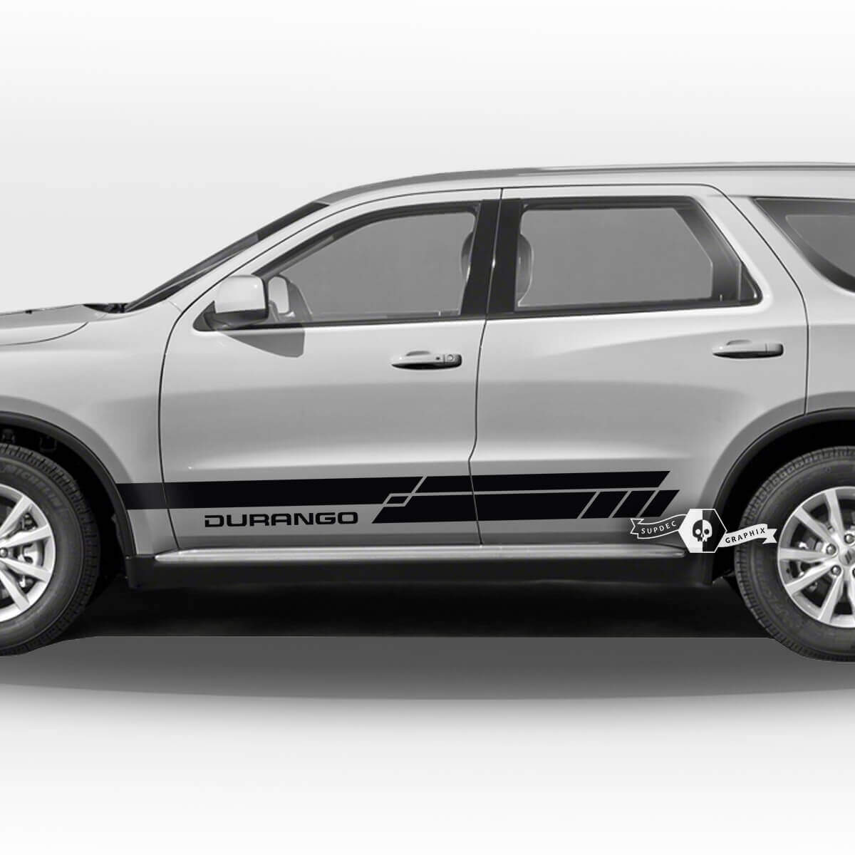 Paire Dodge Durango Portes latérales Rocker Panel Trim Stripes Autocollants en vinyle
