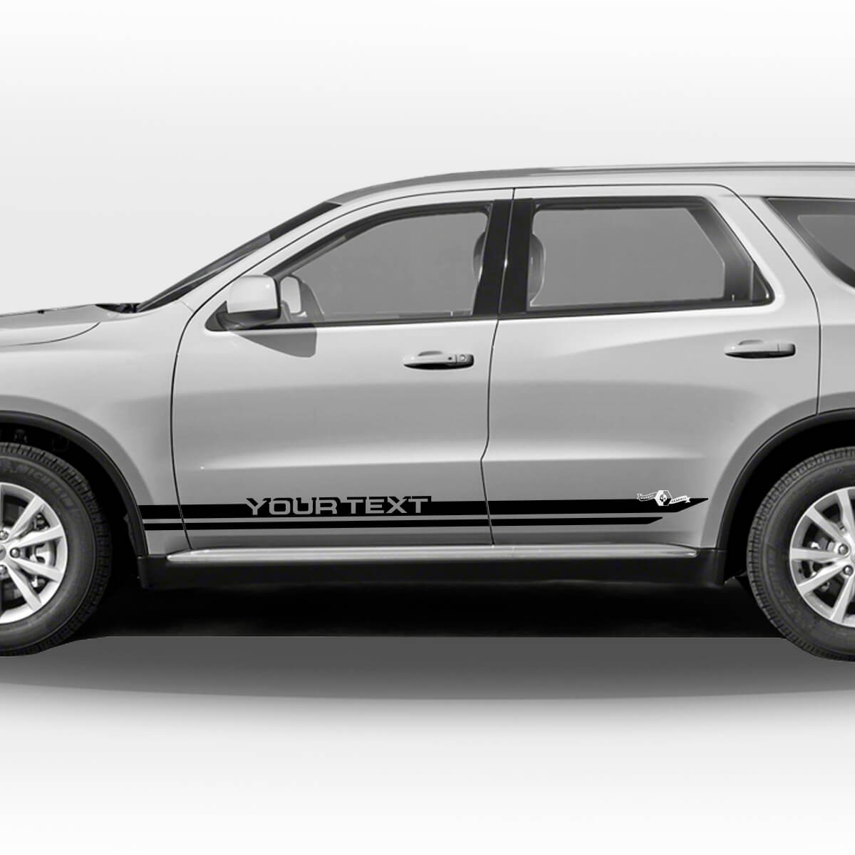 Ensemble de décalcomanies vinyle à bandes latérales personnalisées doubles pour Dodge Durango