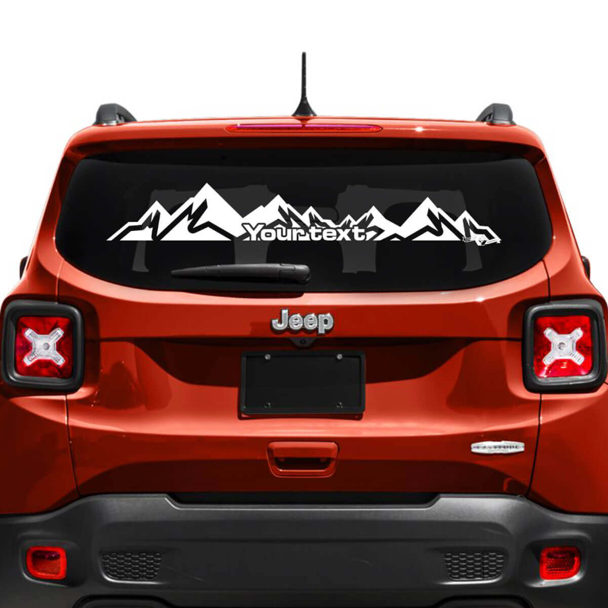 Autocollant vinyle personnalisé pour vitre de hayon Mountain pour Jeep Renegade