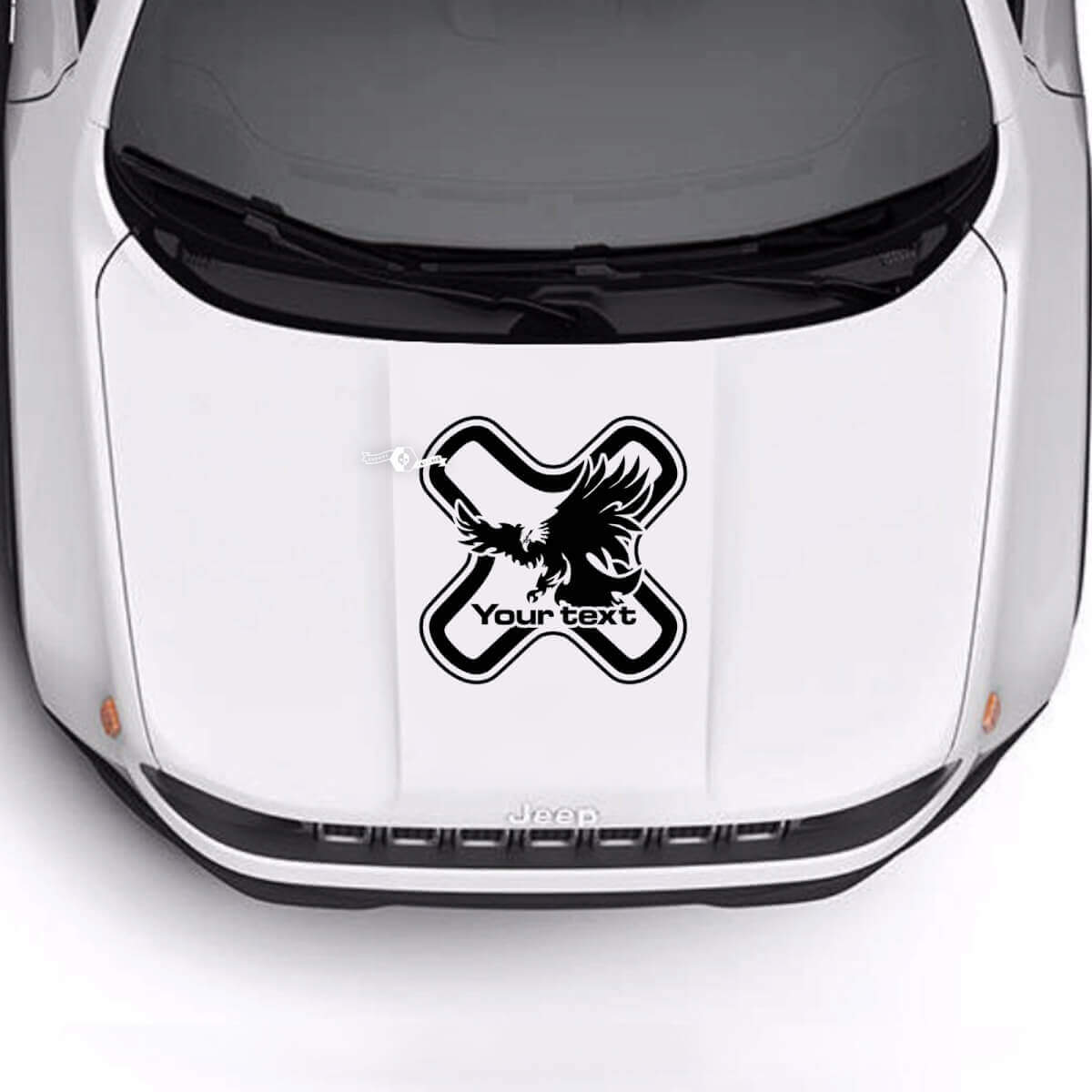 Autocollant vinyle personnalisé Aigle chauve capot 2 pour Jeep Renegade