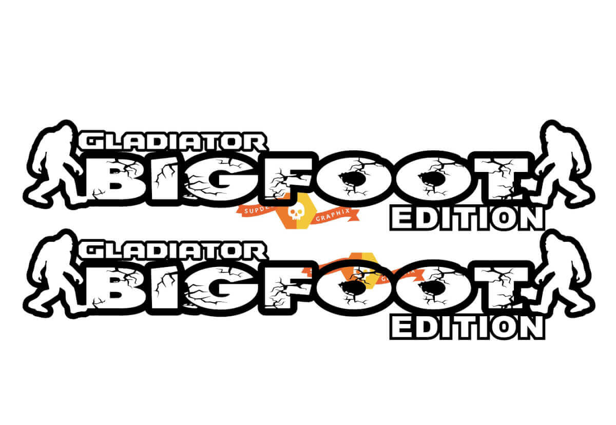 Ensemble de décalcomanies en vinyle pour capot Édition Bigfoot pour Jeep Gladiator